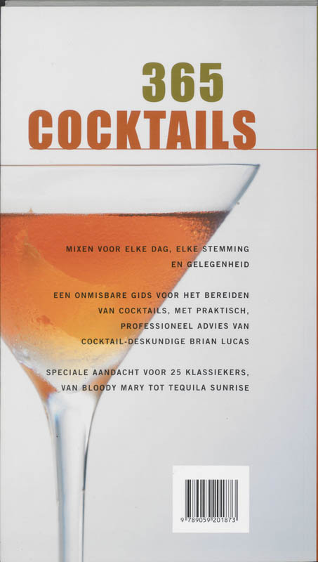 Achterkant van 365 cocktails