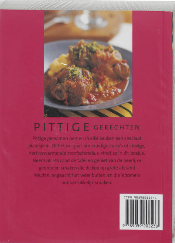 Achterkant van Pittige gerechten