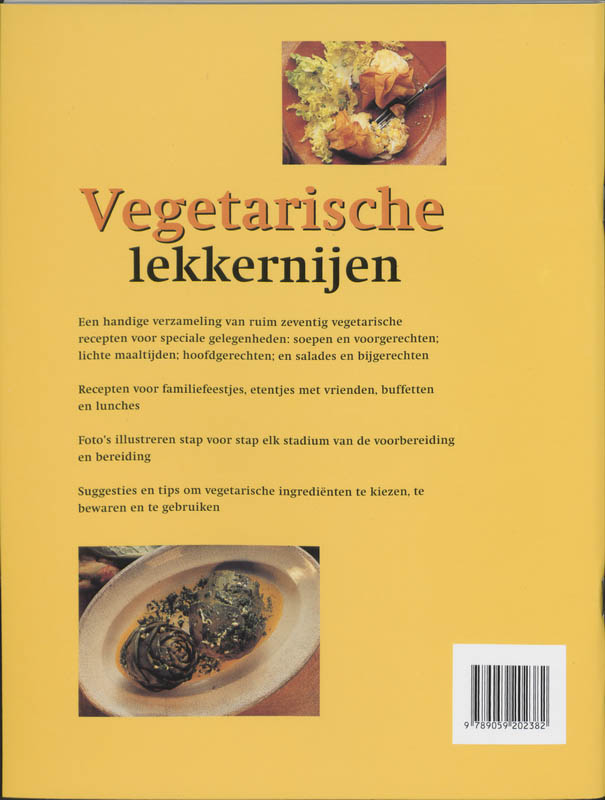 Achterkant van Vegetarische lekkernijen