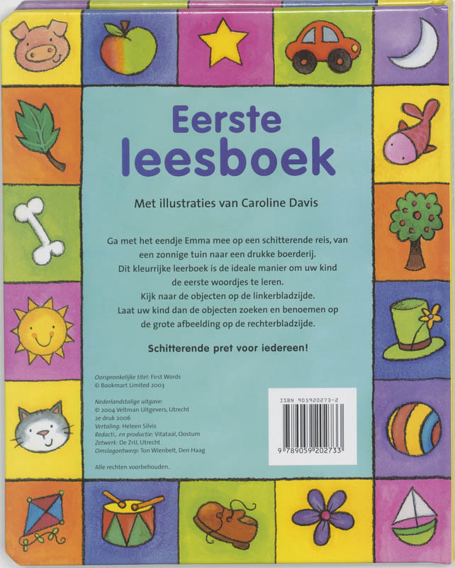 Achterkant van Eerste leesboek