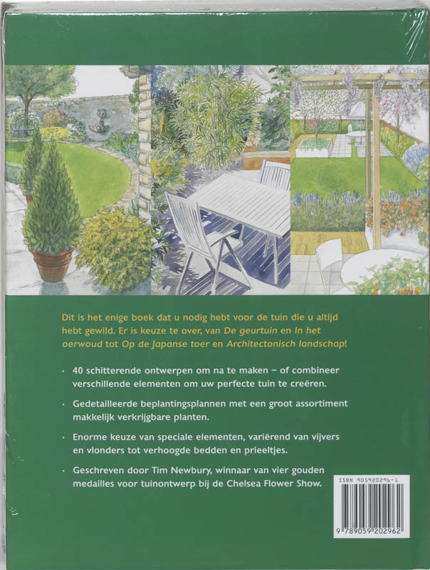 Achterkant van Handboek tuinontwerpen