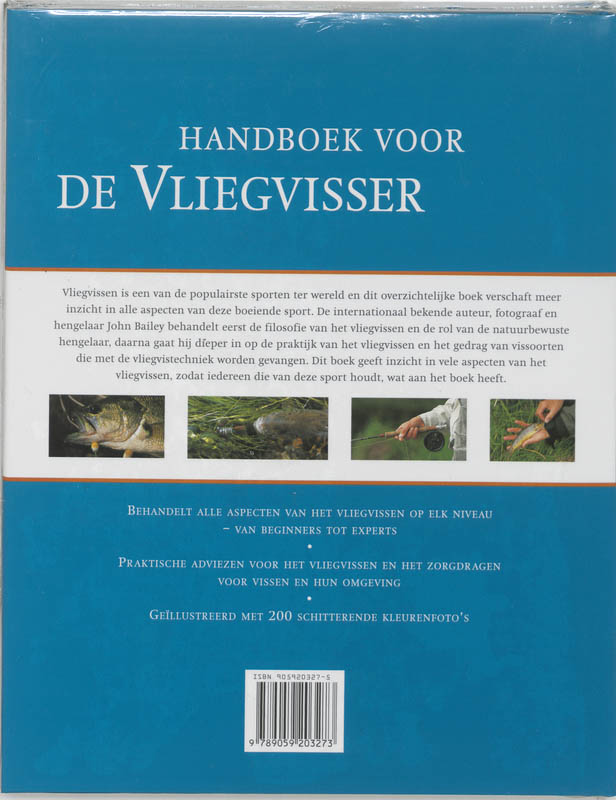 Achterkant van Handboek voor de vliegvisser