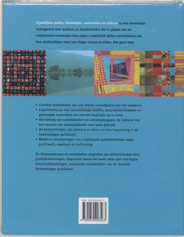 Achterkant van Eigentijdse quilts