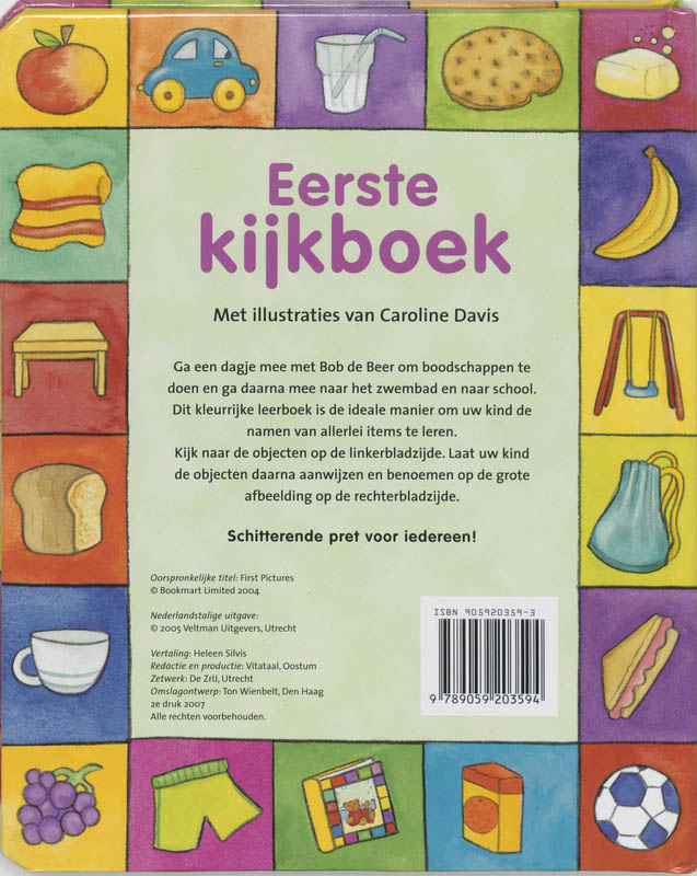 Achterkant van Eerste kijkboek