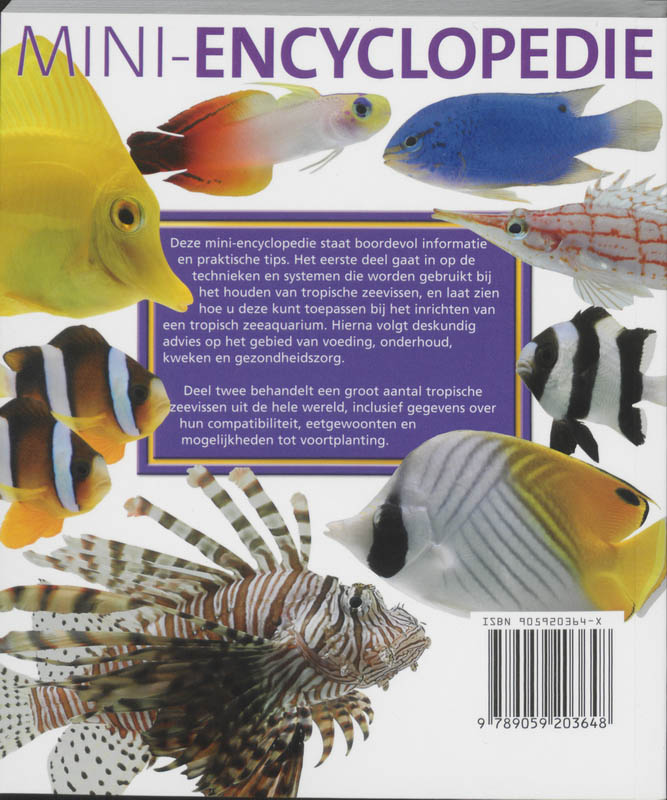 Achterkant van Mini-encyclopedie zee aquarium