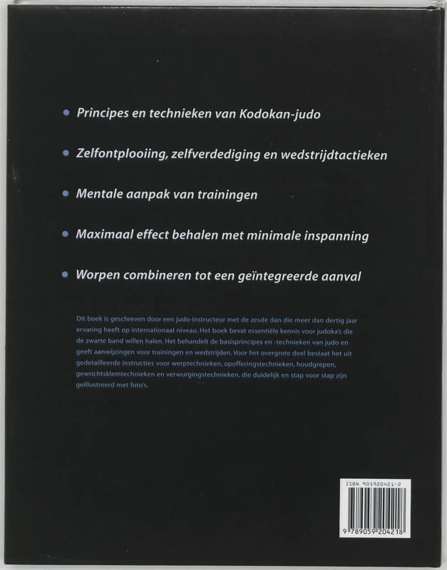 Achterkant van Handboek Judo