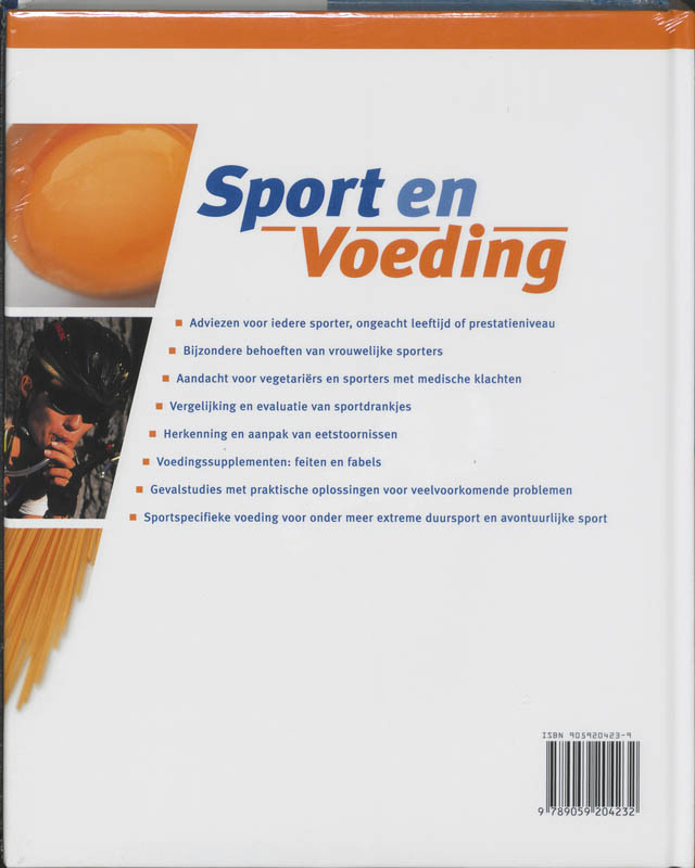 Achterkant van Sport en voeding