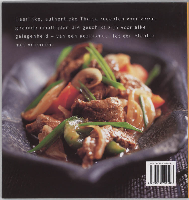 Achterkant van De verse Thaise keuken