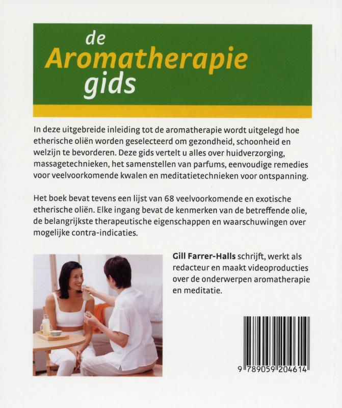 Achterkant van De aromatherapiegids