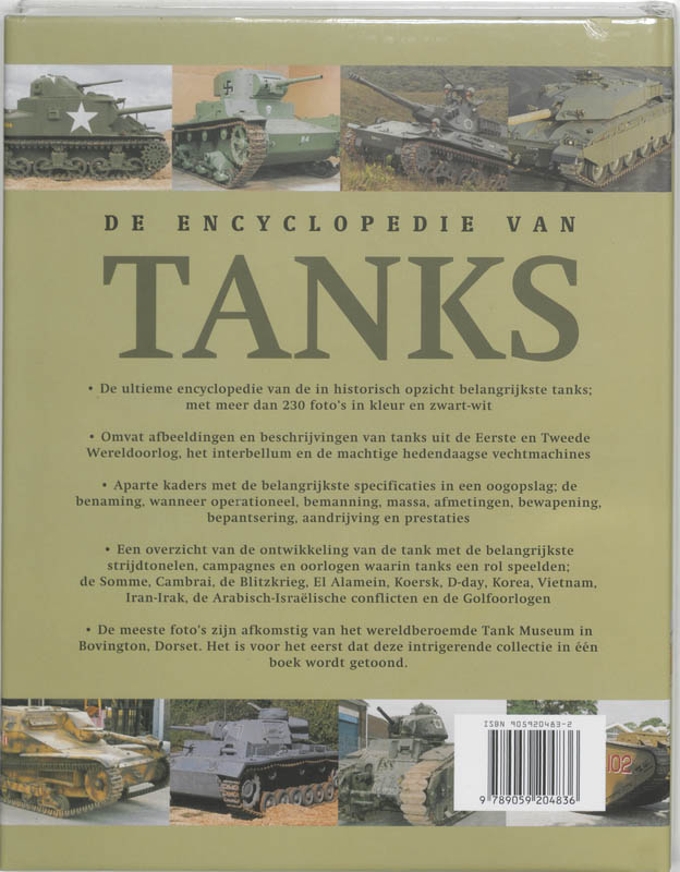 Achterkant van De encyclopedie van tanks