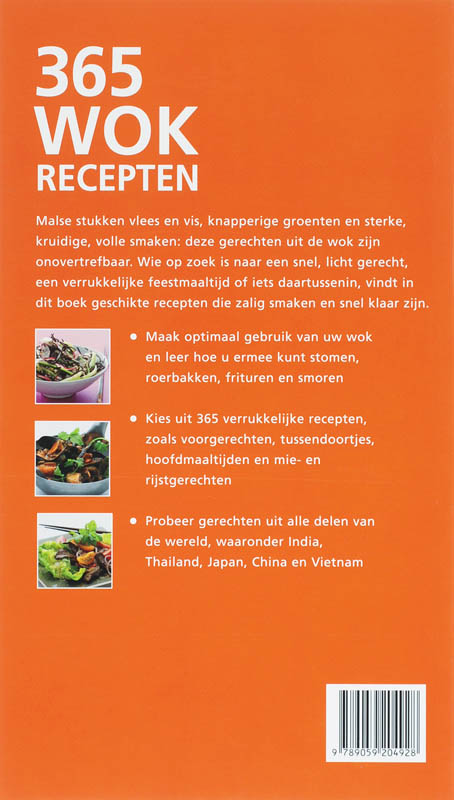 Achterkant van 365 wokgerechten