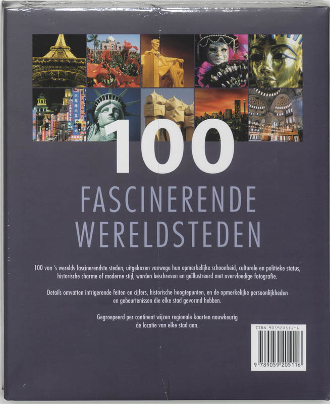 Achterkant van 100 fascinerende wereldsteden