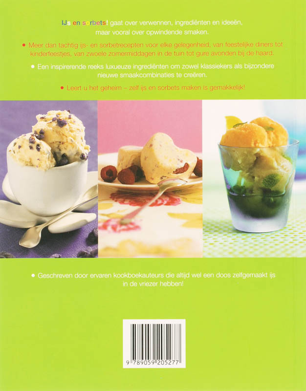 Achterkant van IJs en sorbets!
