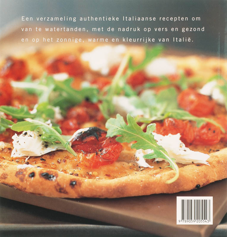 Achterkant van De verse Italiaanse keuken