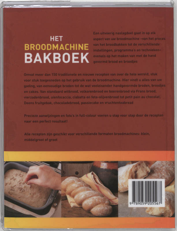 Achterkant van Het broodmachine bakboek