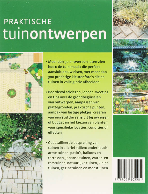 Achterkant van Praktische tuinontwerpen
