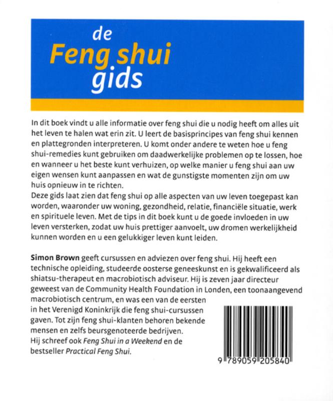 Achterkant van De Feng shui-gids