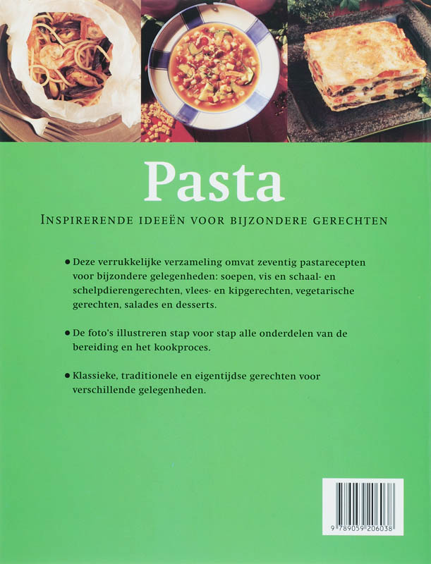 Achterkant van Pasta