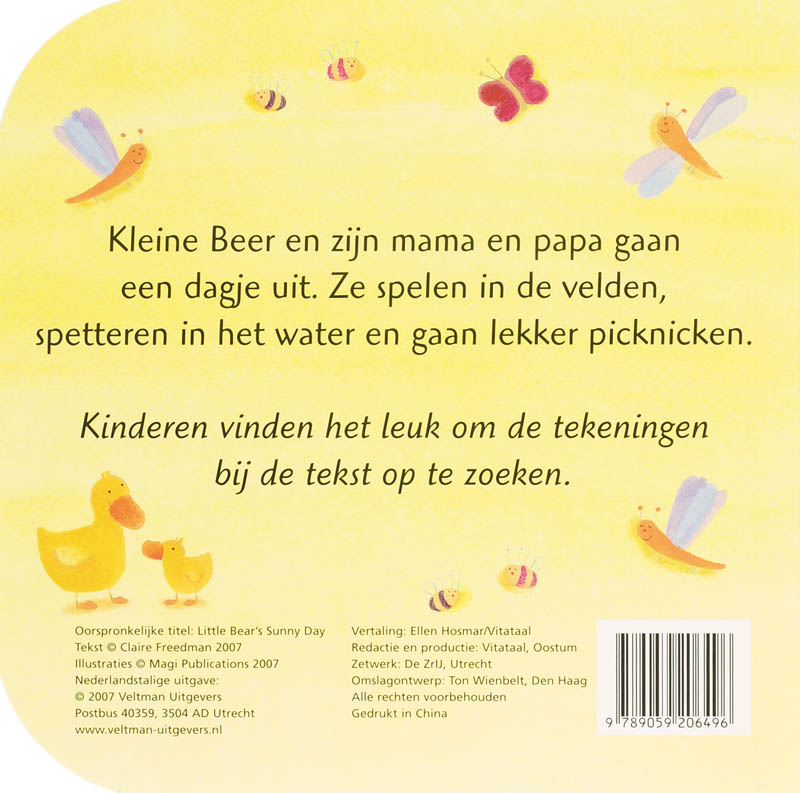 Achterkant van Een zonnige dag met Kleine Beer
