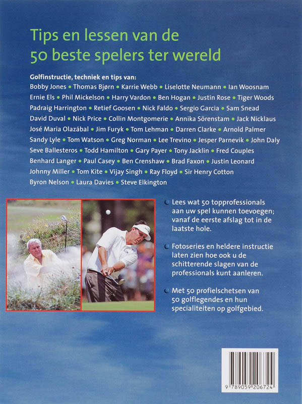 Achterkant van Masterclass Golf