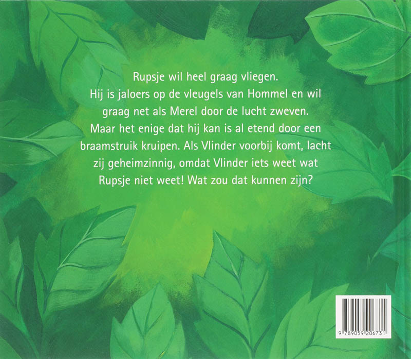 Achterkant van Het hongerige rupsje