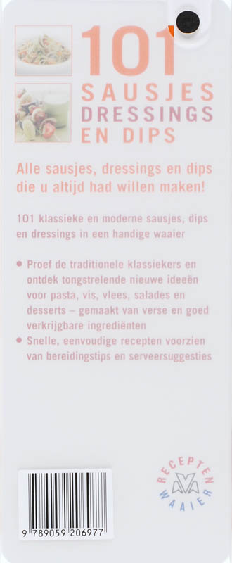 Achterkant van Waaier 101 Sausjes, dressings en dips