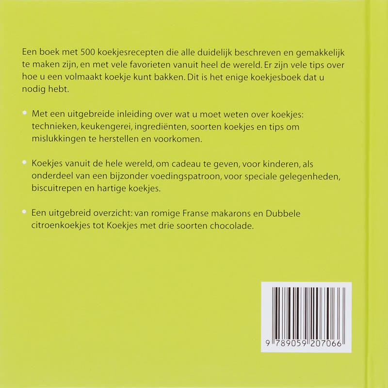 Achterkant van 500 koekjes