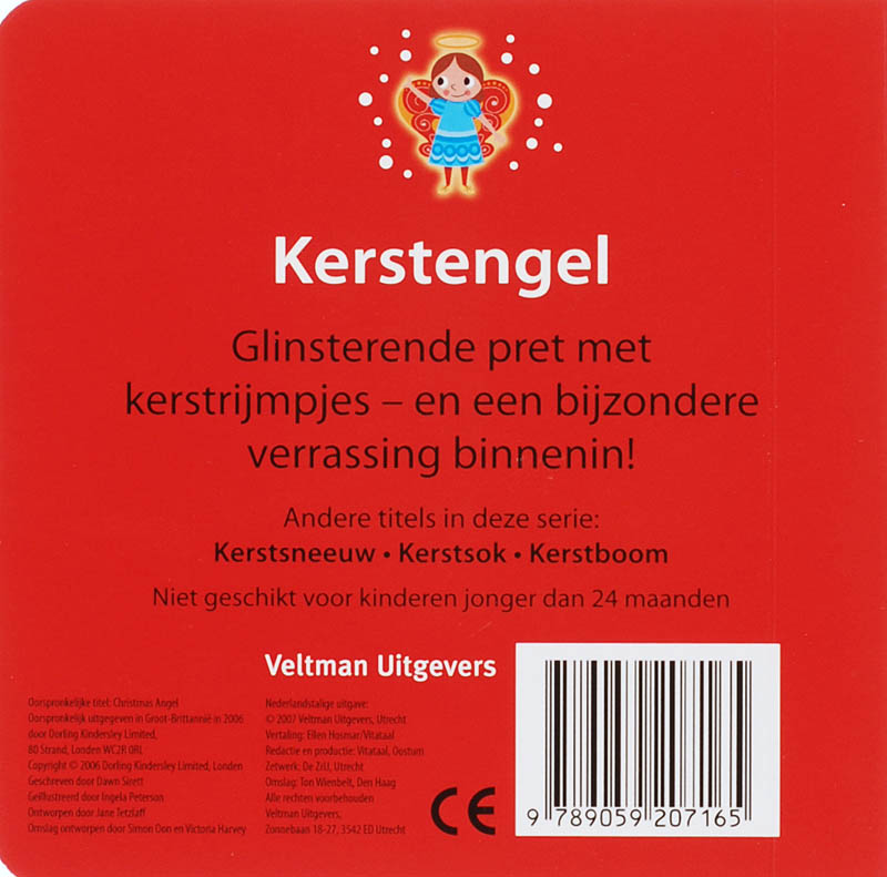 Achterkant van Kerstengel
