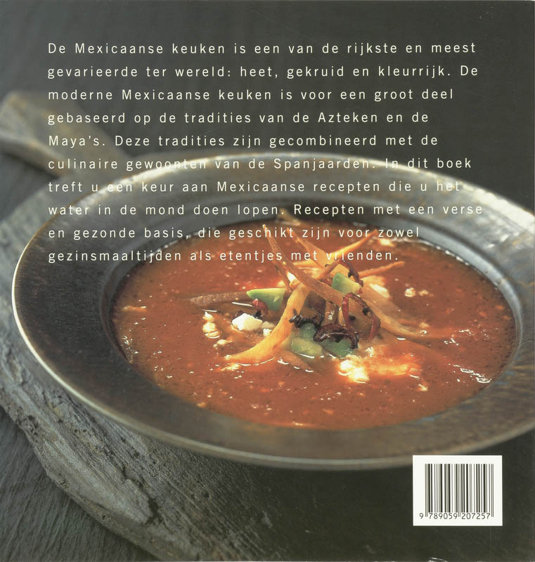 Achterkant van De verse Mexicaanse keuken