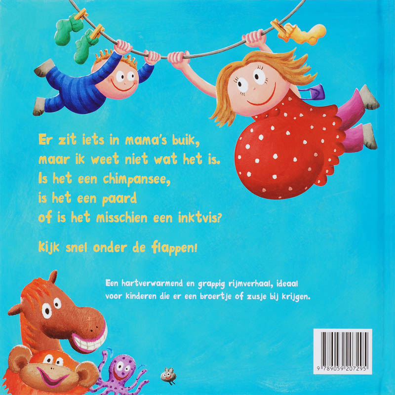 Achterkant van Wat zit er in je buik, mama?