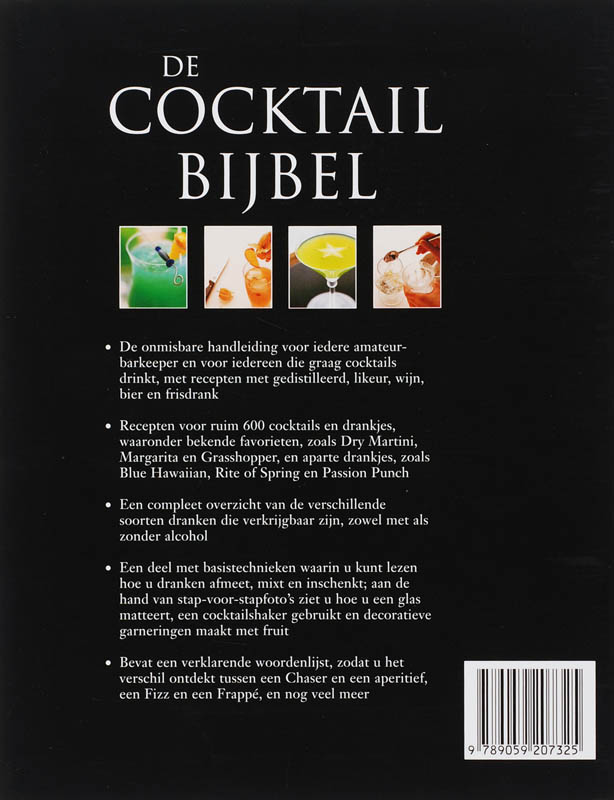 Achterkant van De cocktailbijbel