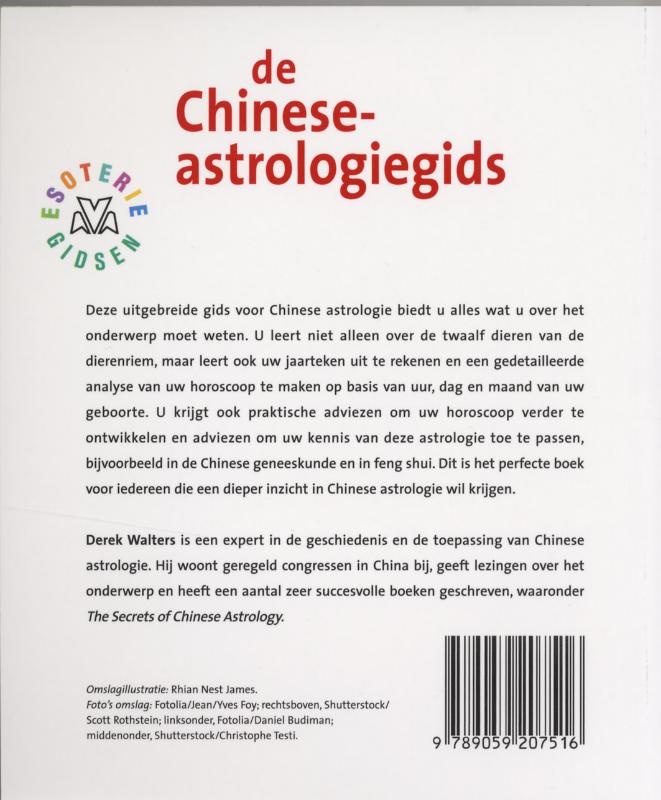 Achterkant van De Chinese-astrologiegids