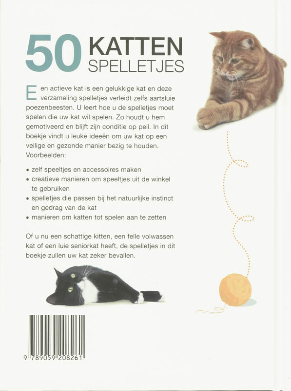 Achterkant van 50 kattenspelletjes