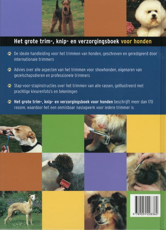 Achterkant van Het grote trim-, knip- en verzorgingsboek voor honden