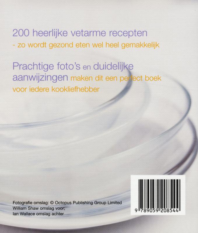 Achterkant van 200 vetarme recepten