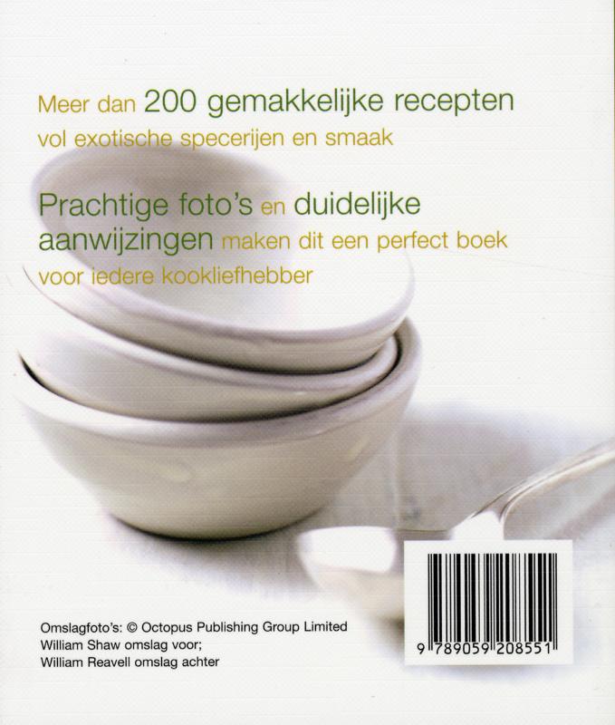 Achterkant van 200 curry recepten