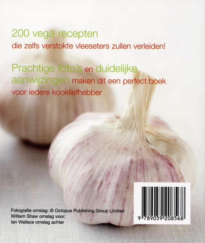 Achterkant van 200 vega recepten