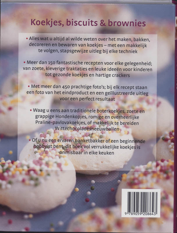 Achterkant van Koekjes, biscuits & brownies