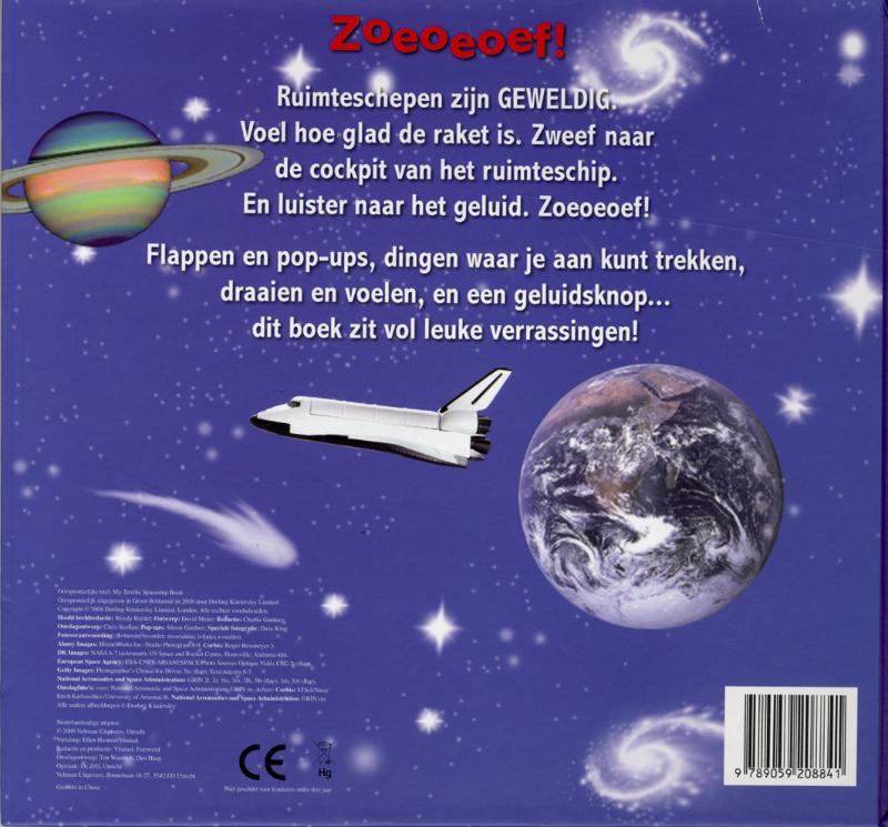 Achterkant van Mijn echte ruimteschipboek