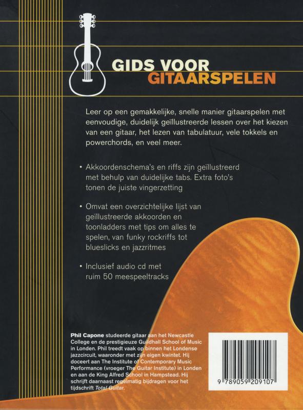 Achterkant van Gids voor gitaarspelen