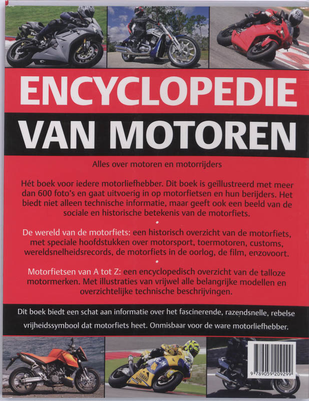 Achterkant van Encyclopedie van motoren