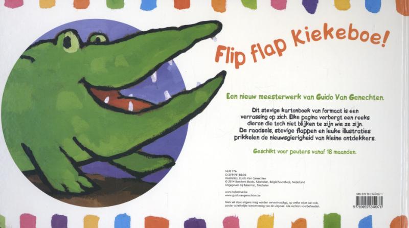 Achterkant van Flip flap kiekeboe!