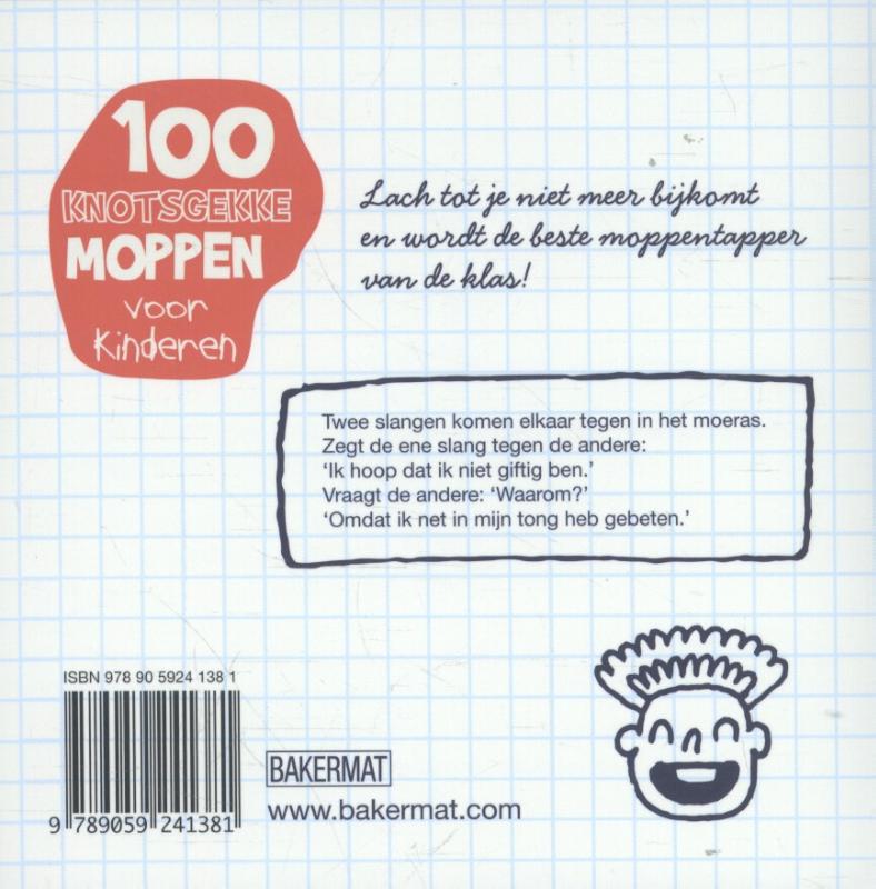 Achterkant van 100 Knotsgekke moppen voor kinderen - per 6 ex