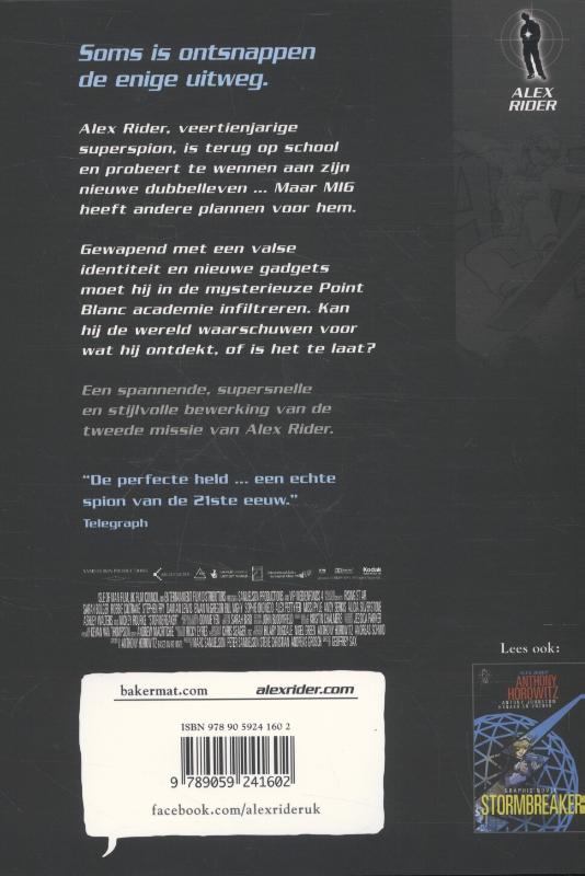 Achterkant van Point Blanc- Graphic Novel