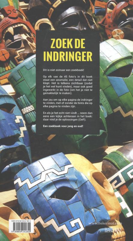 Achterkant van Zoek de indringer!