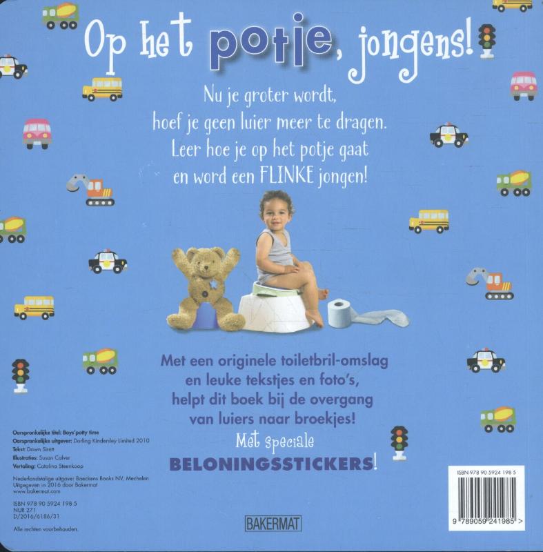 Achterkant van Op het potje