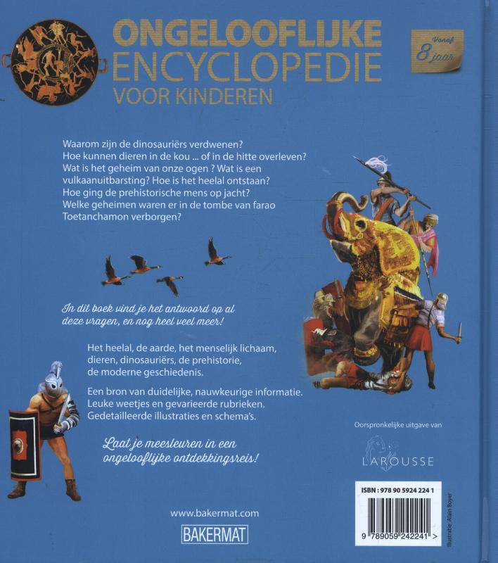 Achterkant van Ongelooflijke encyclopedie voor kinderen
