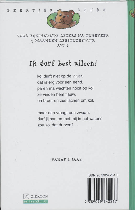 Achterkant van Ik durf best alleen!