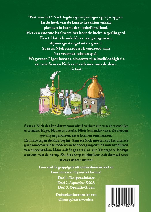 Achterkant van Operatie Groen