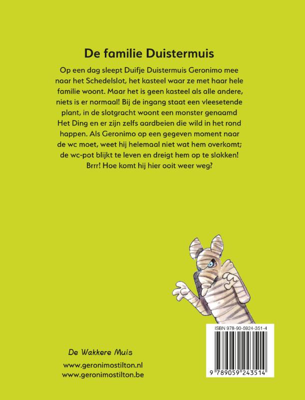 Achterkant van De familie Duistermuis